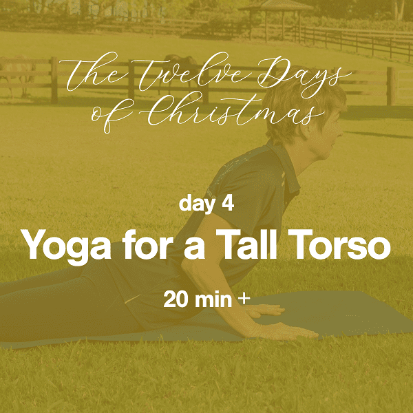 12 Days of Christmas Day 4 Yoga for a Tall Torso